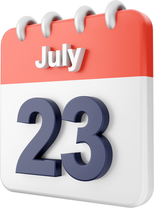 3d calendar july 23